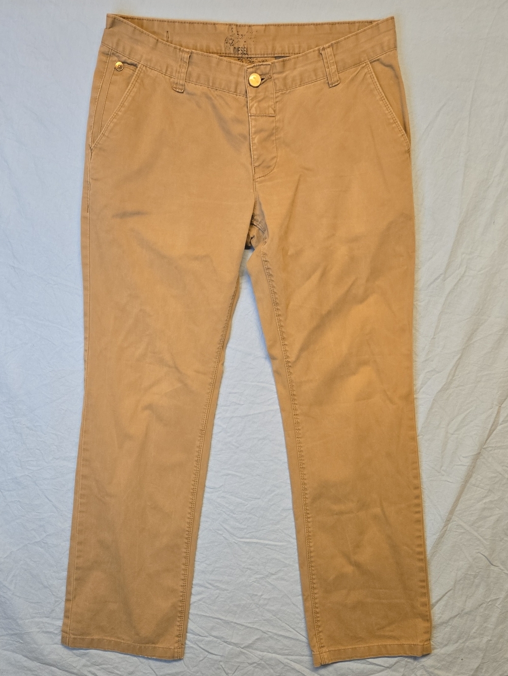 Diesel Khaki Tan Straight Leg Chino Pants Vintage Y2K